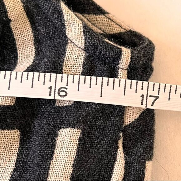 Madewell Ruffle Rio Dress Arrow Grid Print On or Off the Shoulder  XS Loose Fit - Picture 8 of 11